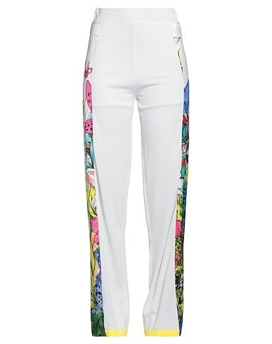 Z.O.E. ZONE OF EMBROIDERED Casual pants White 65% Viscose, 35% Polyamide, Polyester, Cotton, Elastane