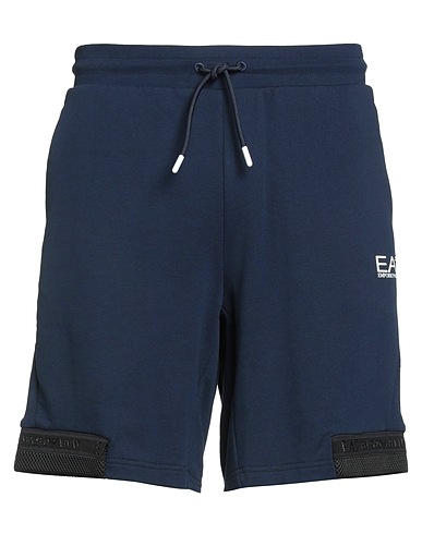 EA7 Shorts & Bermuda Blu navy 100% Cotone, Poliestere, Elastan, Poliammide
