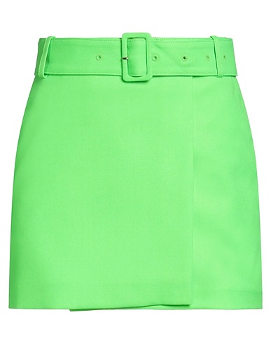 AMI ALEXANDRE MATTIUSSI Mini skirt Lime green 50% Acrylic, 50% Virgin Wool