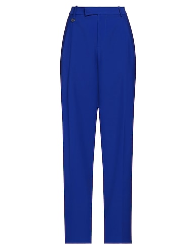 BURBERRY Casual trouser Bright blue 100% Virgin Wool