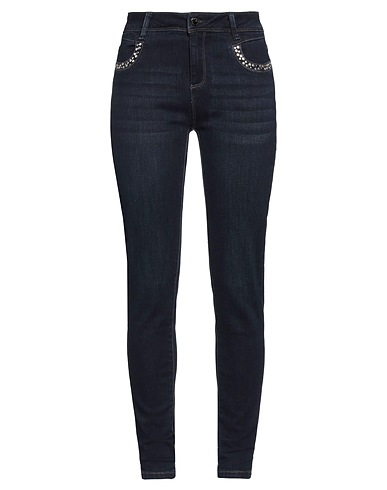 MORGAN DE TOI Denim trousers Blue 71% Cotton, 25% Polyester, 3% Viscose, 1% Elastane