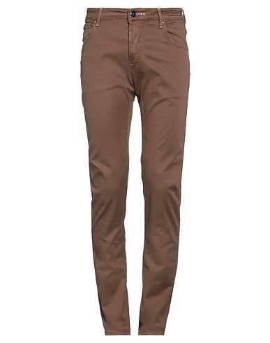 HAND PICKED Casual trouser KHAKI 55% Cotton, 42% Lyocell, 3% Elastane