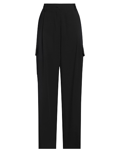 RUE DU BAC Casual trouser Black 72% Polyester, 23% Viscose, 5% Elastane