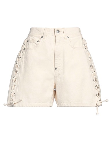 STELLA McCARTNEY Denim shorts Off white 100% Cotton
