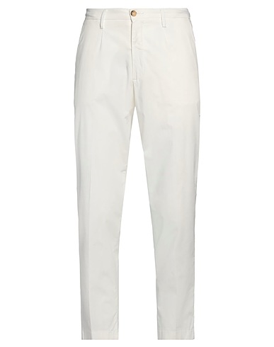 MARKUP Casual trouser White 97% Cotton, 3% Elastane
