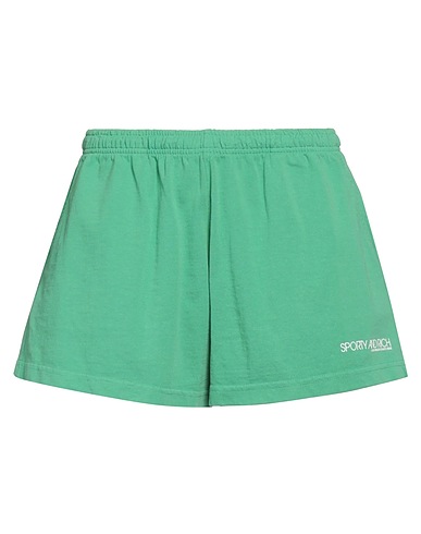 SPORTY & RICH Shorts & Bermuda Green 100% Cotton