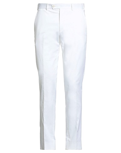 SCABAL® Casual pants White 96% Cotton, 4% Elastane