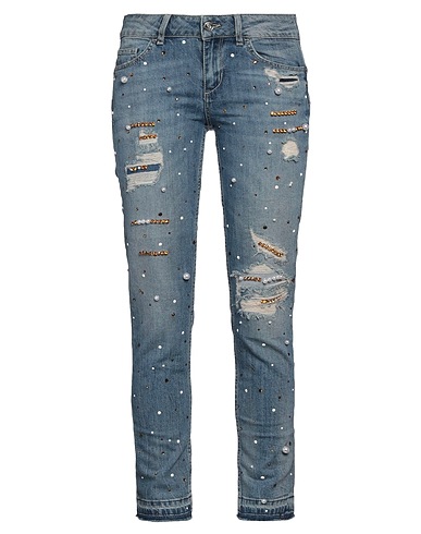 LIU •JO Denim trousers Blue 98% Cotton, 2% Elastane