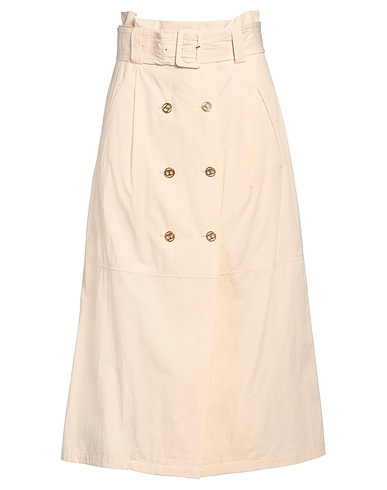 TWINSET Midi skirt Beige 100% Cotton