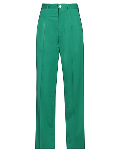 KOCHÉ Casual trouser Green 55% Polyester, 43% Virgin Wool, 2% Elastane, Cotton