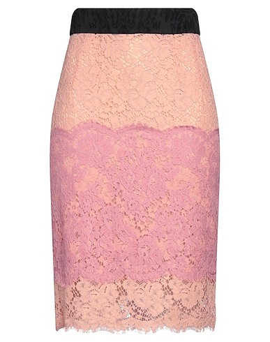 DOLCE&GABBANA Midi skirt Pink 39% Cotton, 34% Viscose, 26% Polyamide, 1% Polyester