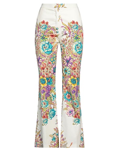 ETRO Casual trouser Ivory 97% Cotton, 3% Elastane