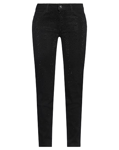 CARACTÈRE Denim trousers Black 66% Cotton, 21% Polyester, 10% Viscose, 3% Elastane