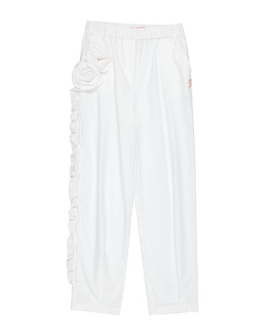 MISS BLUMARINE Casual trouser White 100% Cotton