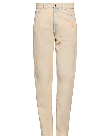 MSGM Denim trousers Beige 100% Cotton