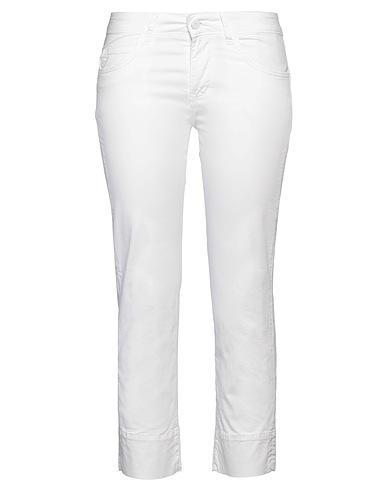 ANAII Pantalone Bianco 98% Cotone, 2% Elastan