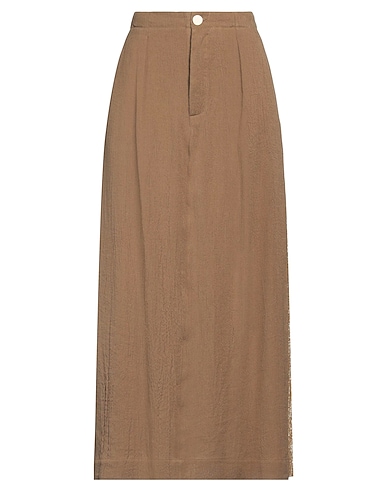 ALYSI Long skirt Khaki 62% Lyocell, 38% Linen, Viscose, Polyester, Polyamide