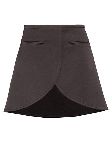 COURRÈGES Mini skirt Dark brown 83% Polyester, 17% Acetate