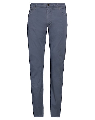 CORNELIANI Casual trouser Slate blue 97% Cotton, 3% Elastane