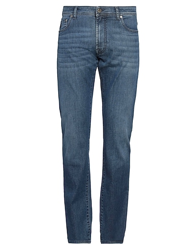 CORNELIANI Denim trousers Blue 98% Cotton, 2% Elastane