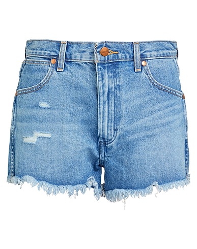 WRANGLER Shorts jeans Blu 100% Cotone