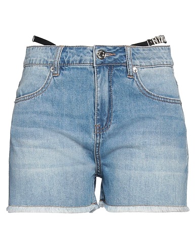 DENNY ROSE Denim shorts Blue 100% Cotton