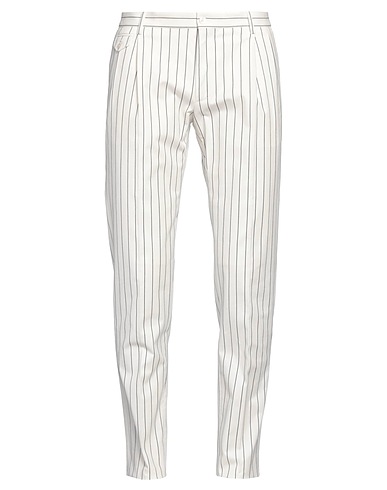 DOLCE&GABBANA Casual trouser White 99% Cotton, 1% Elastane