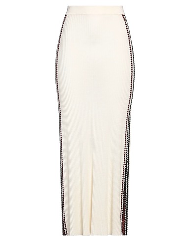 CHLOÉ Long skirt White 100% Wool, Polyamide, Elastane