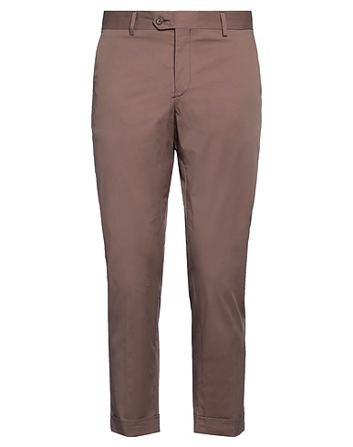 MASSIMO REBECCHI Casual trouser Khaki 66% Cotton, 31% Polyamide, 3% Elastane