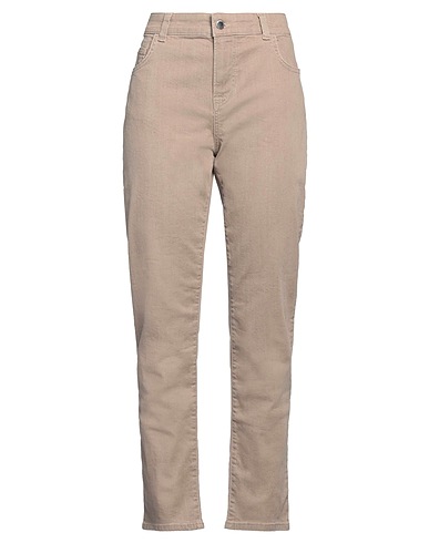 EMPORIO ARMANI Denim trousers Beige 98% Cotton, 2% Elastane