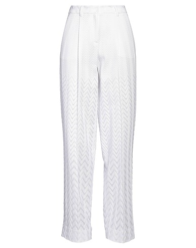 MISSONI Casual trouser White 74% Cotton, 26% Viscose