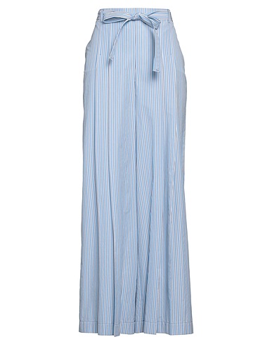 ALBERTA FERRETTI Casual trouser Sky blue 100% Cotton