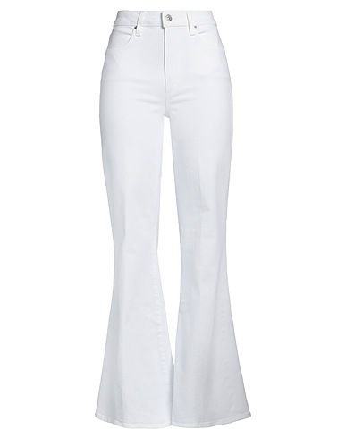 PAIGE Pantalone Bianco 98% Cotone, 2% Elastan