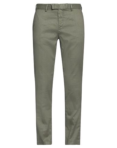 DEVORE INCIPIT Pantalone Verde militare 49% Lino, 48% Cotone, 3% Elastan