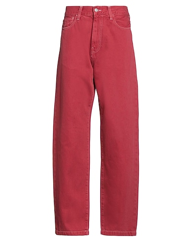 CARHARTT Denim trousers Brick red 100% Cotton