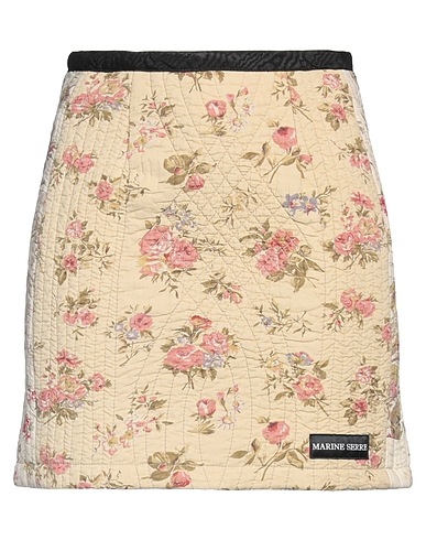 MARINE SERRE Mini skirt Beige 100% Cotton, Recycled polyester, Polyester