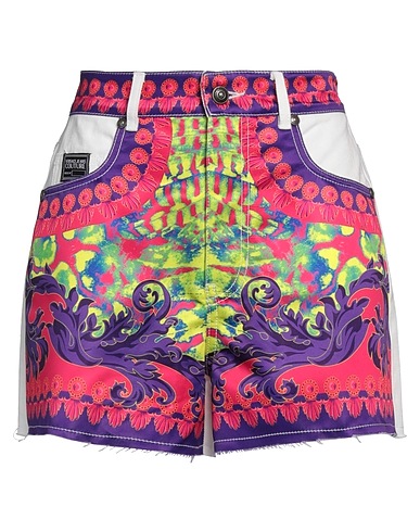 VERSACE JEANS COUTURE Shorts & Bermuda Fuchsia 100% Polyester, Cotton