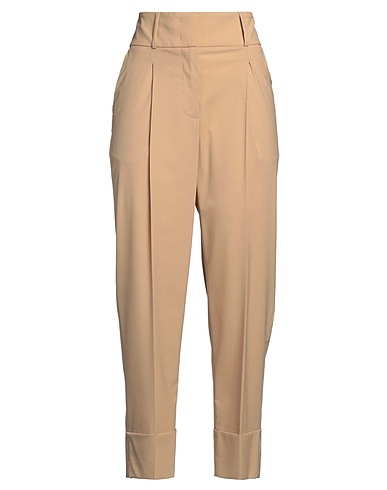 PESERICO Casual trouser Sand 69% Polyester, 29% Viscose, 2% Elastane