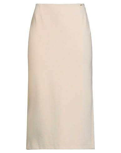 KAOS Midi skirt Cream 70% Viscose, 25% Polyamide, 5% Elastane