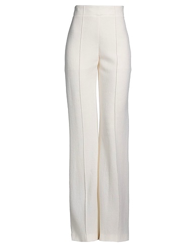 CHLOÉ Pantalone Panna 50% Lana Vergine, 50% Cachemire