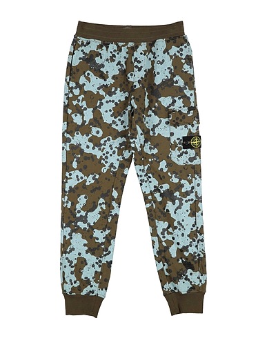 STONE ISLAND JUNIOR Sweatpants VERDE MILITARE 100% Cotton