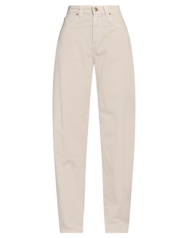 PINKO Denim trousers Beige 100% Cotton