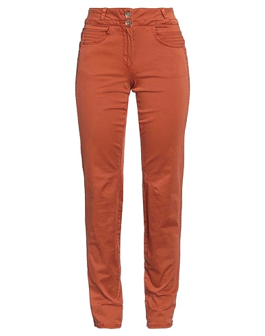 CECIL Casual trouser Brick red 98% Cotton, 2% Elastane