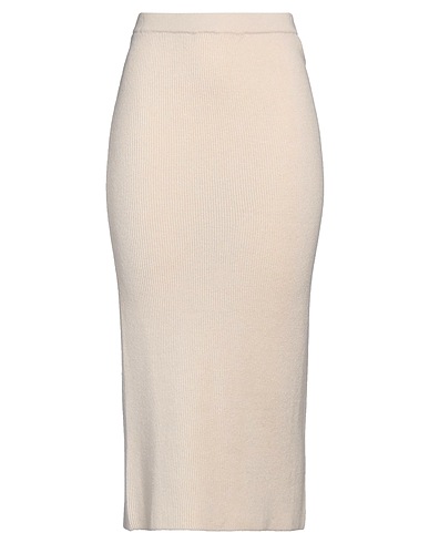 ANTONELLI Midi skirt Beige 70% Virgin Wool, 20% Silk, 10% Cashmere