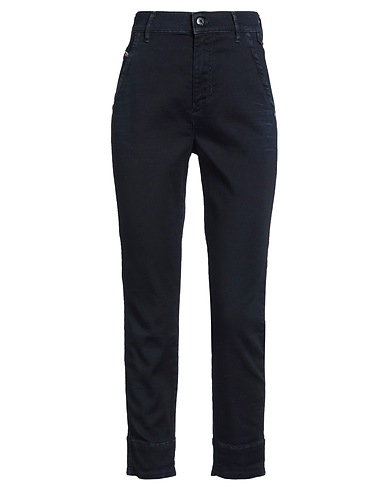 DIESEL Denim trousers 90% Cotton, 8% Polyester, 2% Elastane, Cow leather