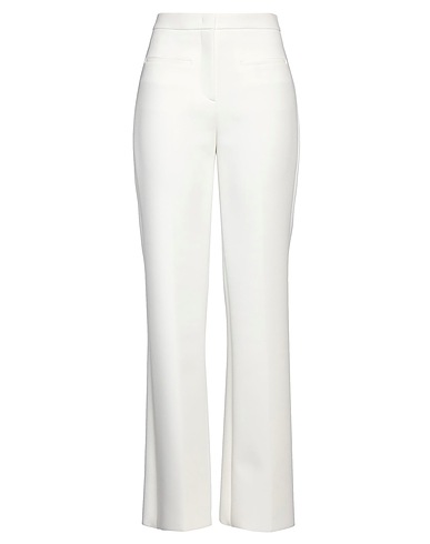 MSGM Casual trouser White 84% Polyester, 10% Viscose, 6% Elastane