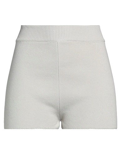 AMI ALEXANDRE MATTIUSSI Shorts & Bermuda Light grey 79% Organic cotton, 14% Merino Wool, 6% Polyamide, 1% Elastane