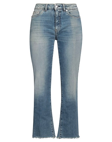 NINE IN THE MORNING Denim trousers Blue 99% Cotton, 1% Elastane