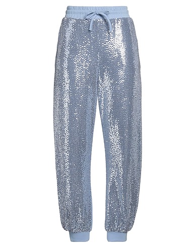 EA7 Casual trouser Light blue 92% Polyamide, 5% Elastane, 3% Metallic fiber, Viscose, Polyester