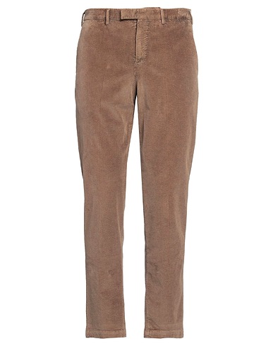 PT Torino Casual trouser Brown 75% Cotton, 24% Lyocell, 1% Elastane